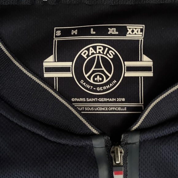 2018 Paris Saint-Germain Quarter Zip Jersey Shirt PSG Official Size XXL - Picture 3 of 4
